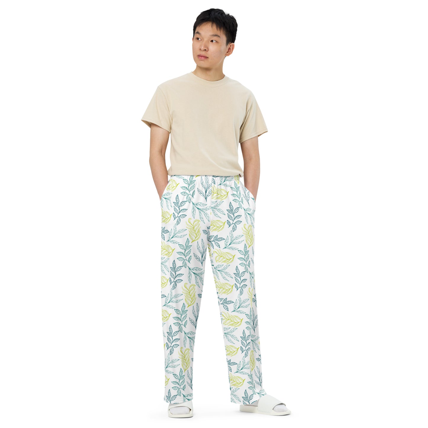 All-over print unisex wide-leg pants