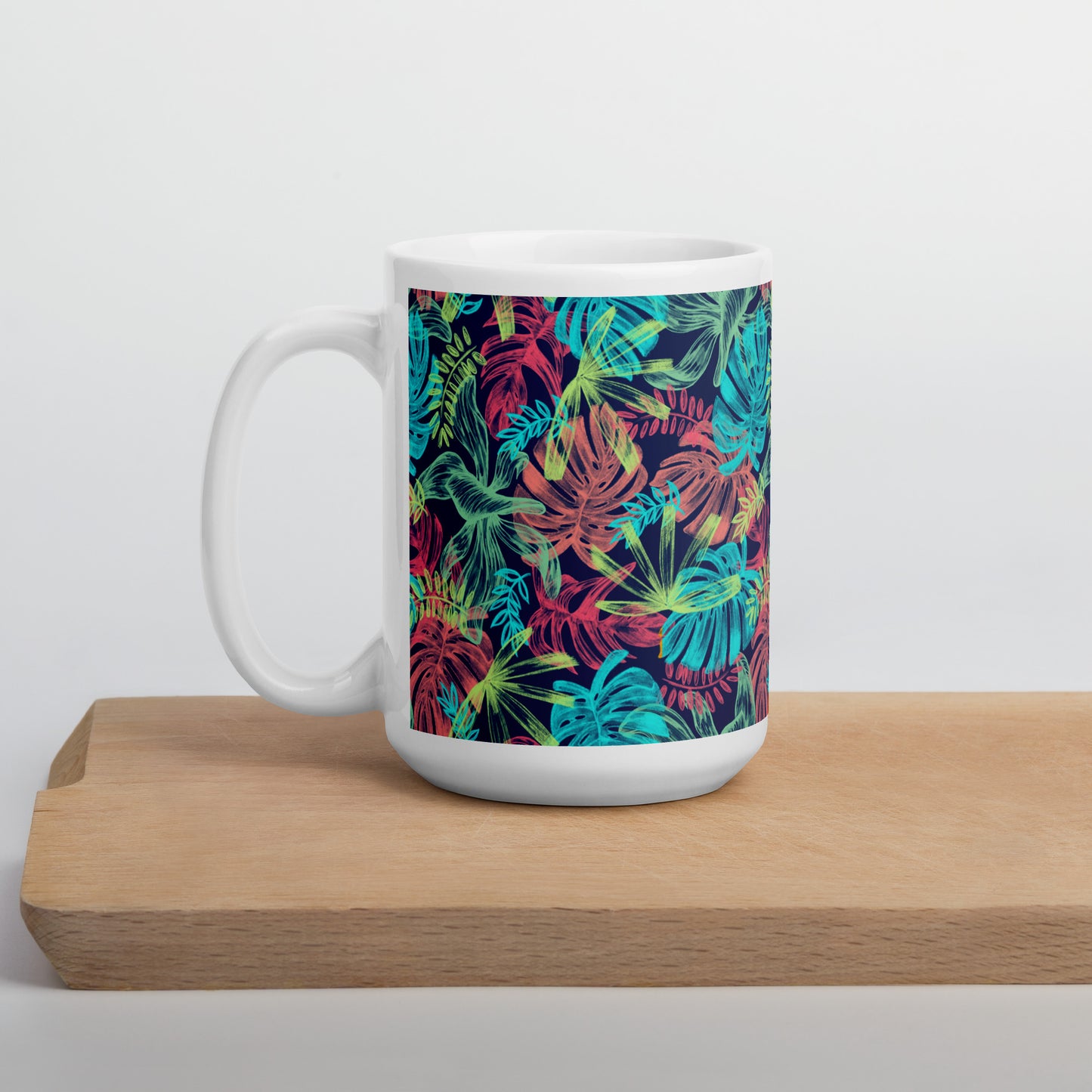 White glossy mug