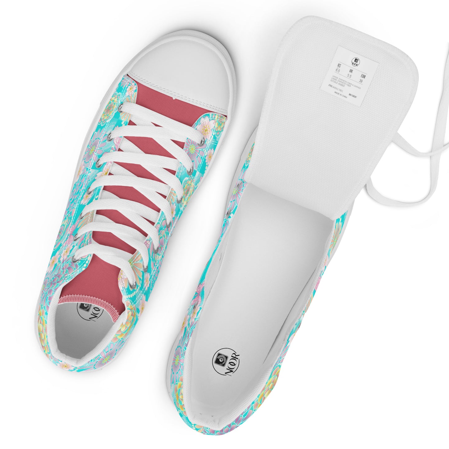 Women’s high top canvas shoes