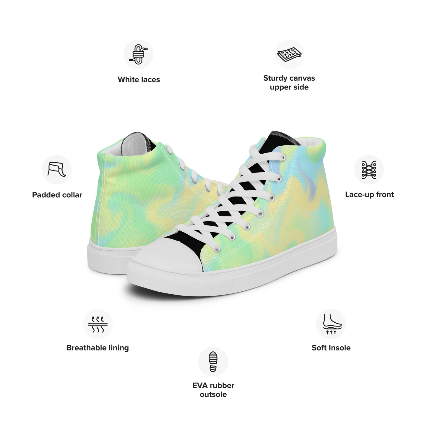 Women’s high top canvas shoes