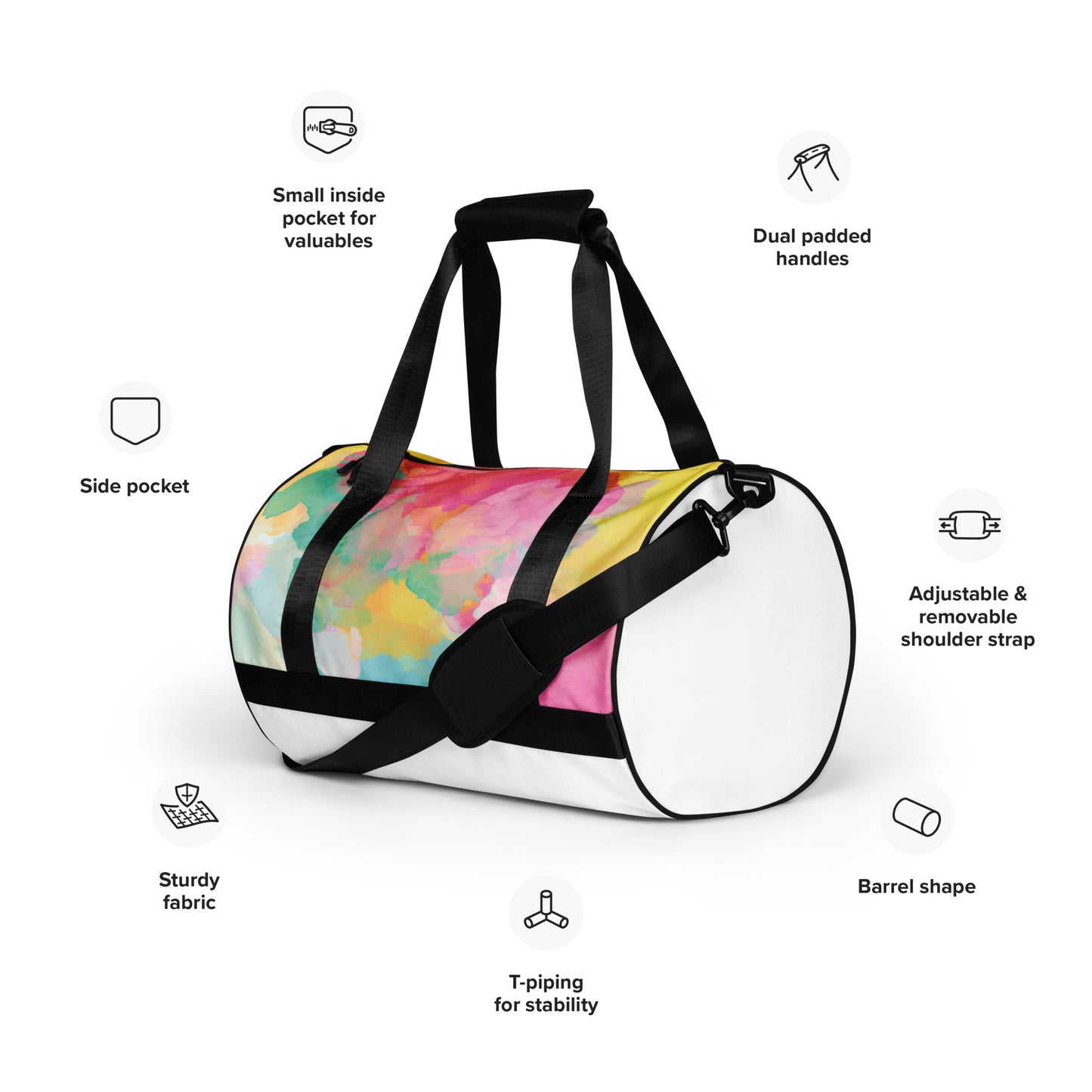 All-over print gym bag
