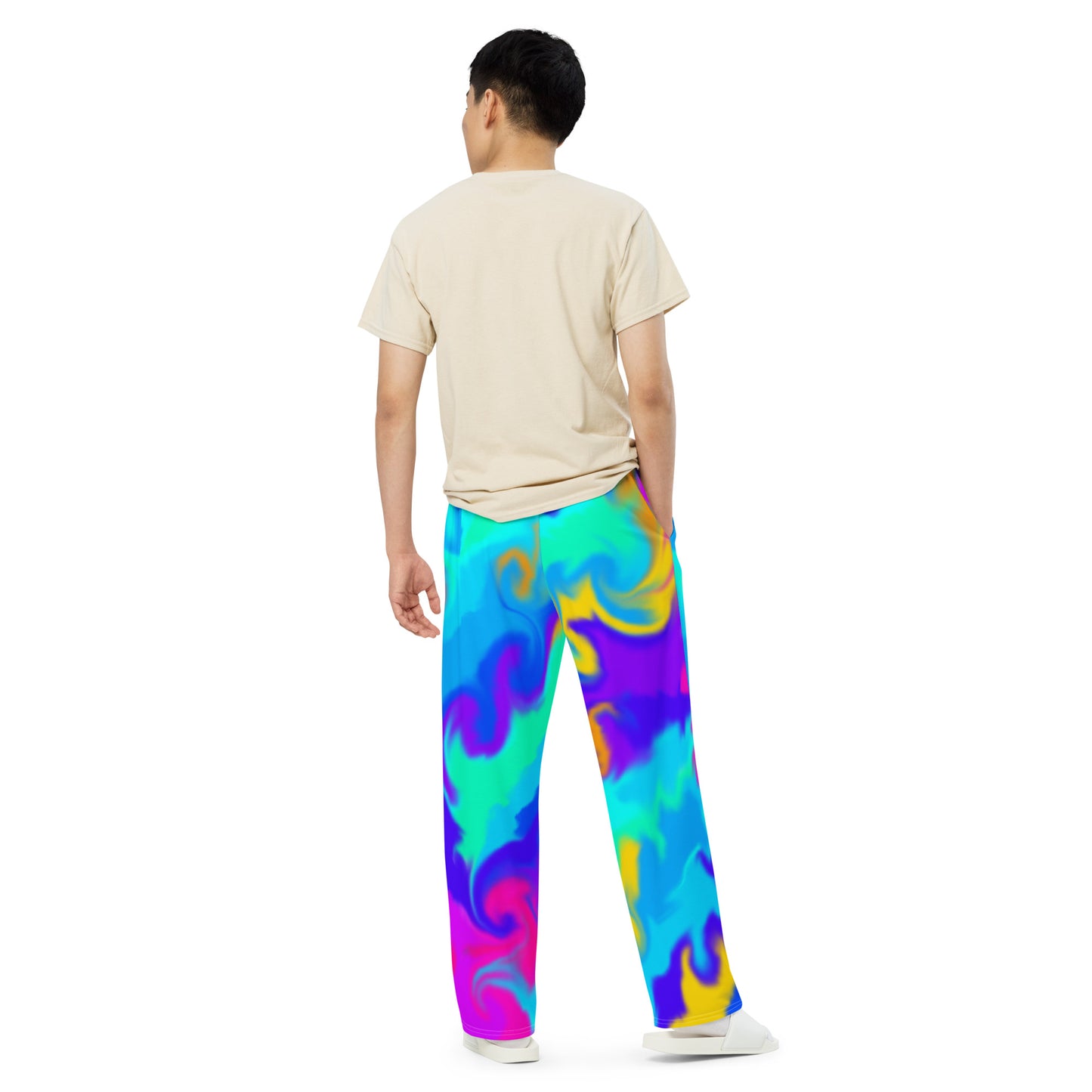 All-over print unisex wide-leg pants