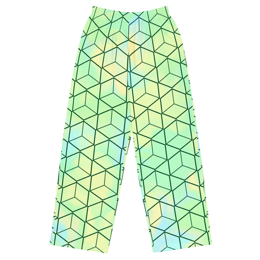All-over print unisex wide-leg pants