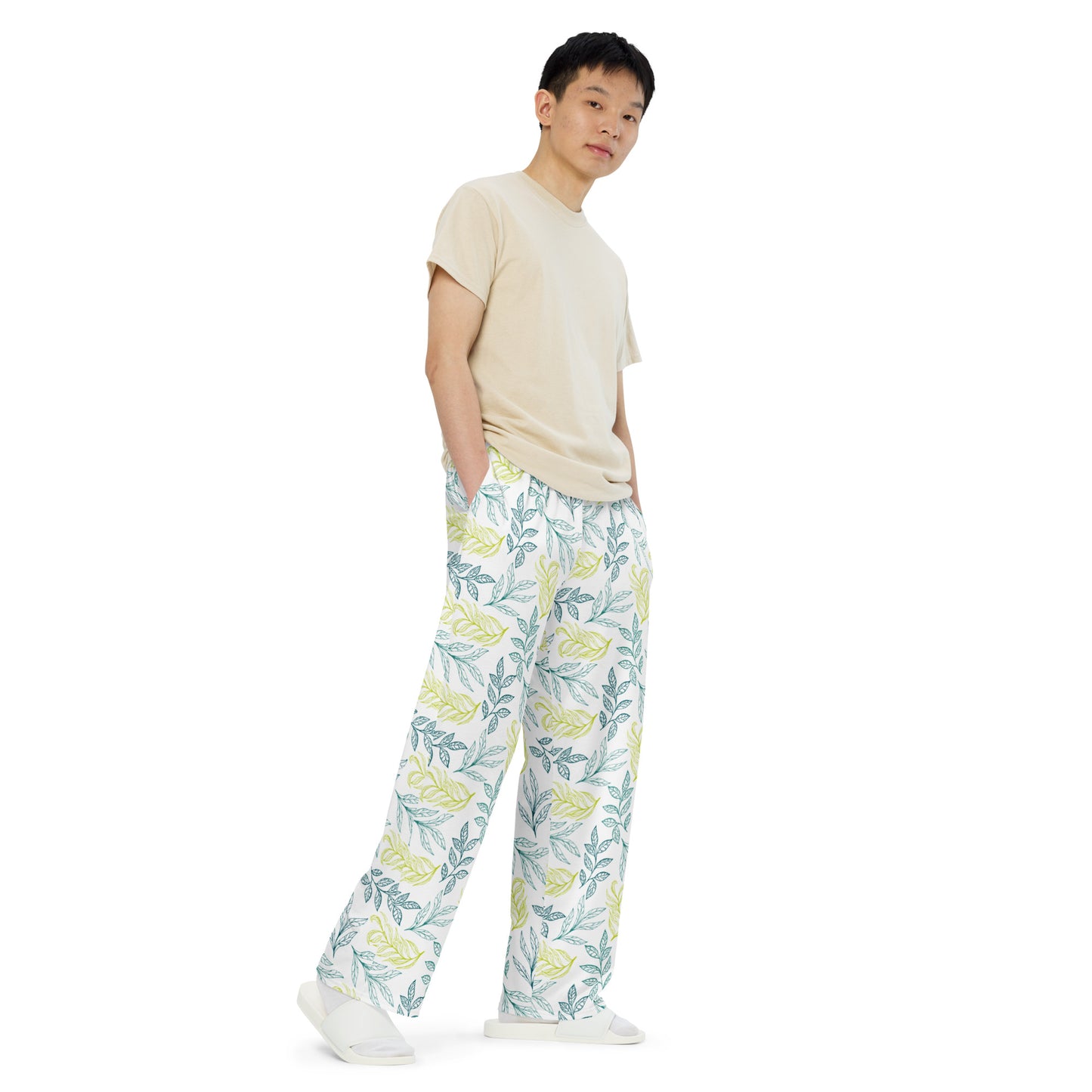 All-over print unisex wide-leg pants