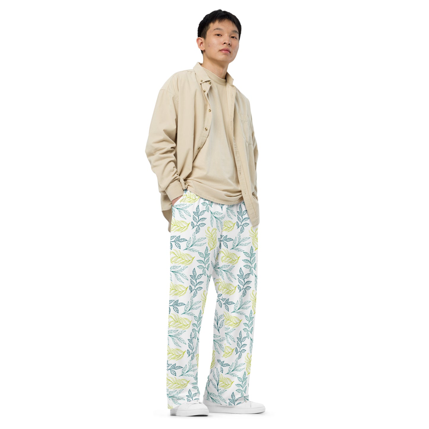 All-over print unisex wide-leg pants