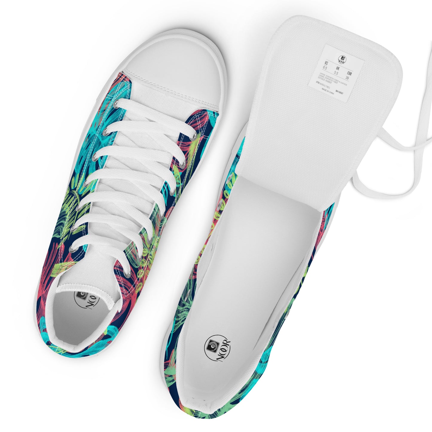 Men’s high top canvas shoes