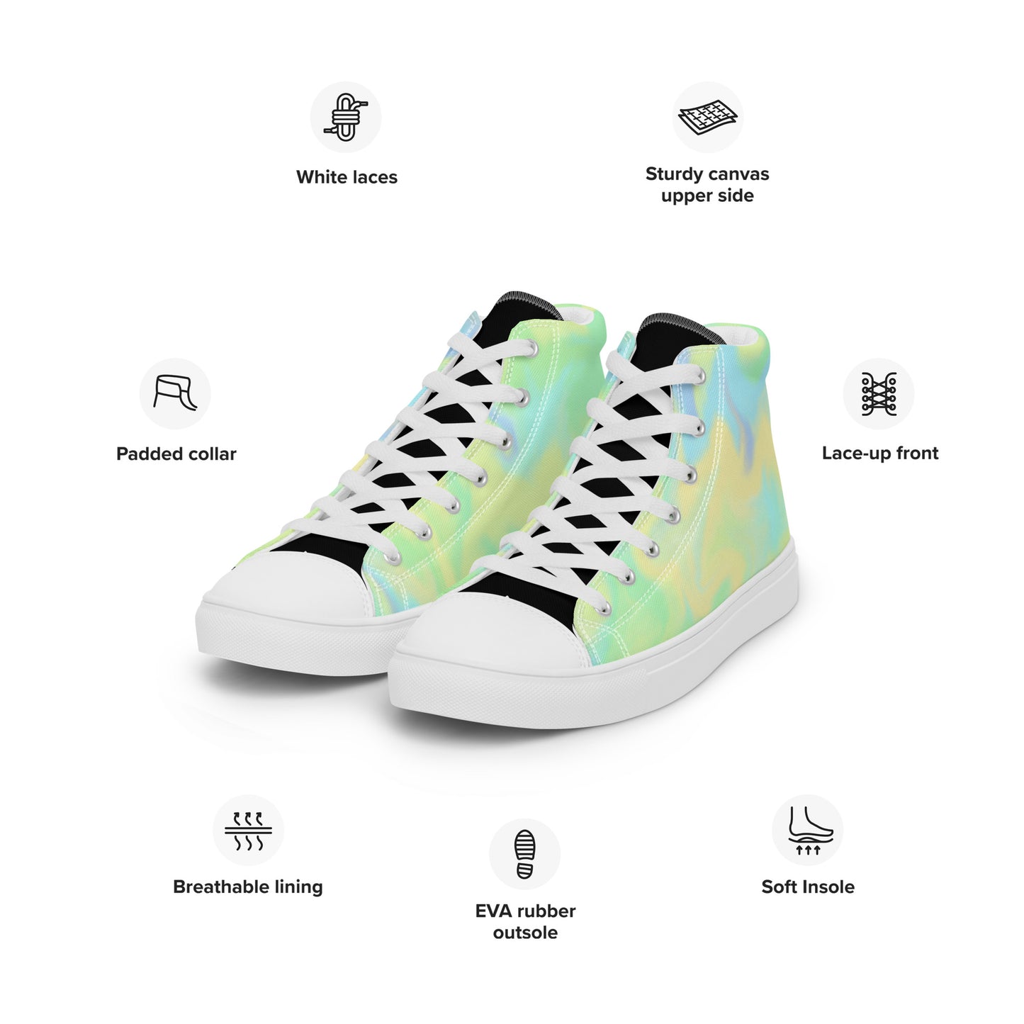 Men’s high top canvas shoes