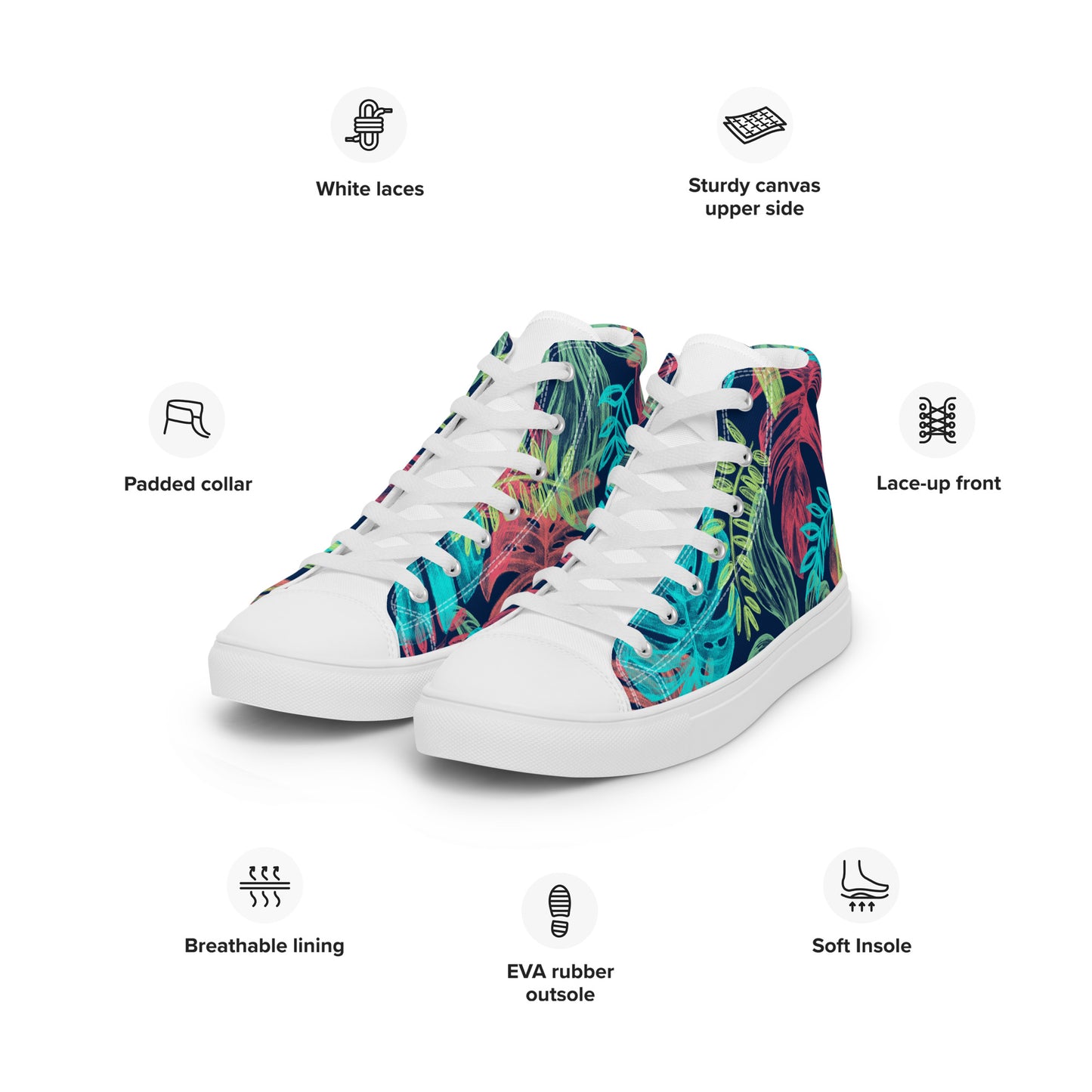 Men’s high top canvas shoes