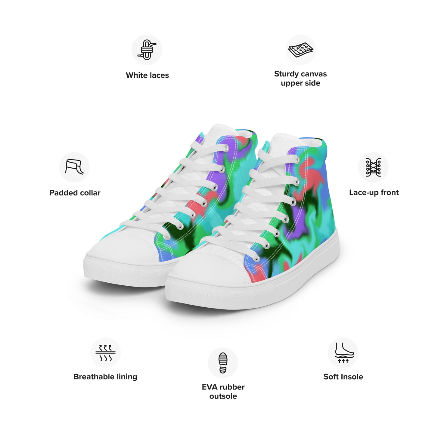 Men’s high top canvas shoes
