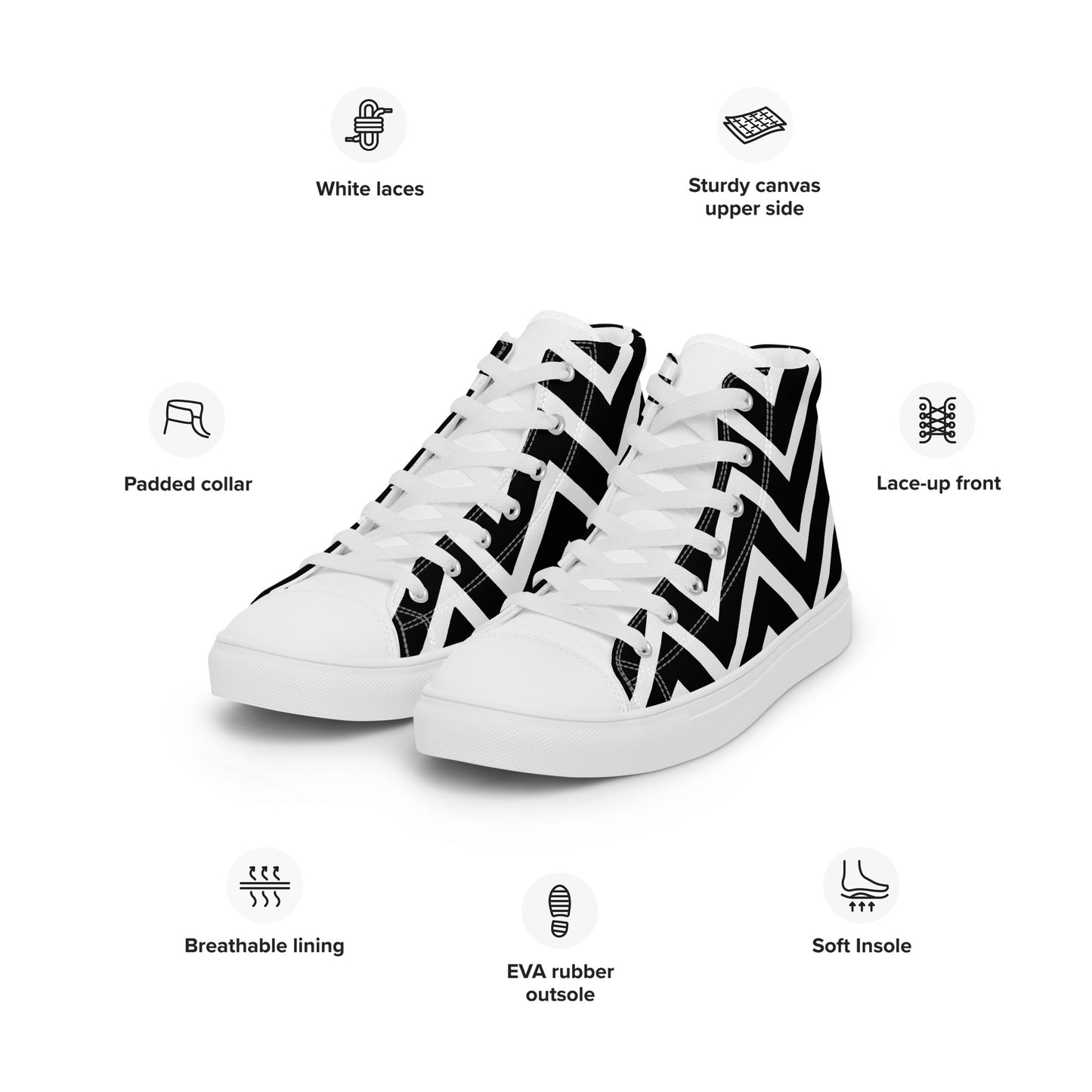Men’s high top canvas shoes