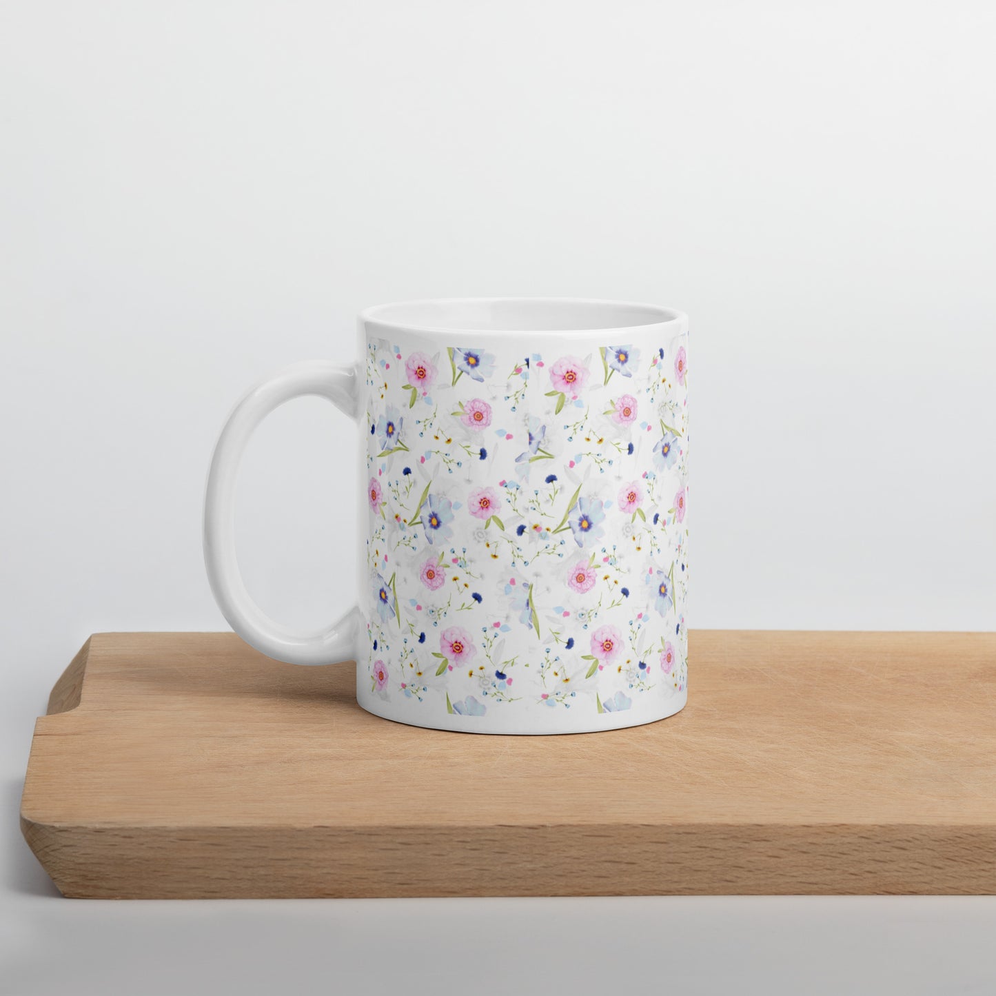 White glossy mug