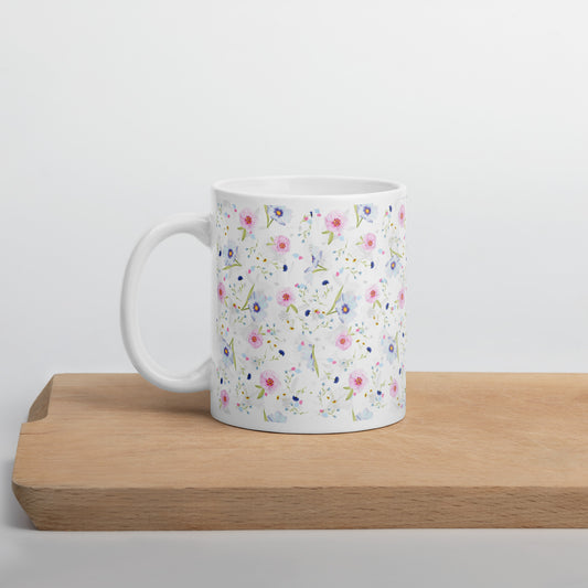 White glossy mug