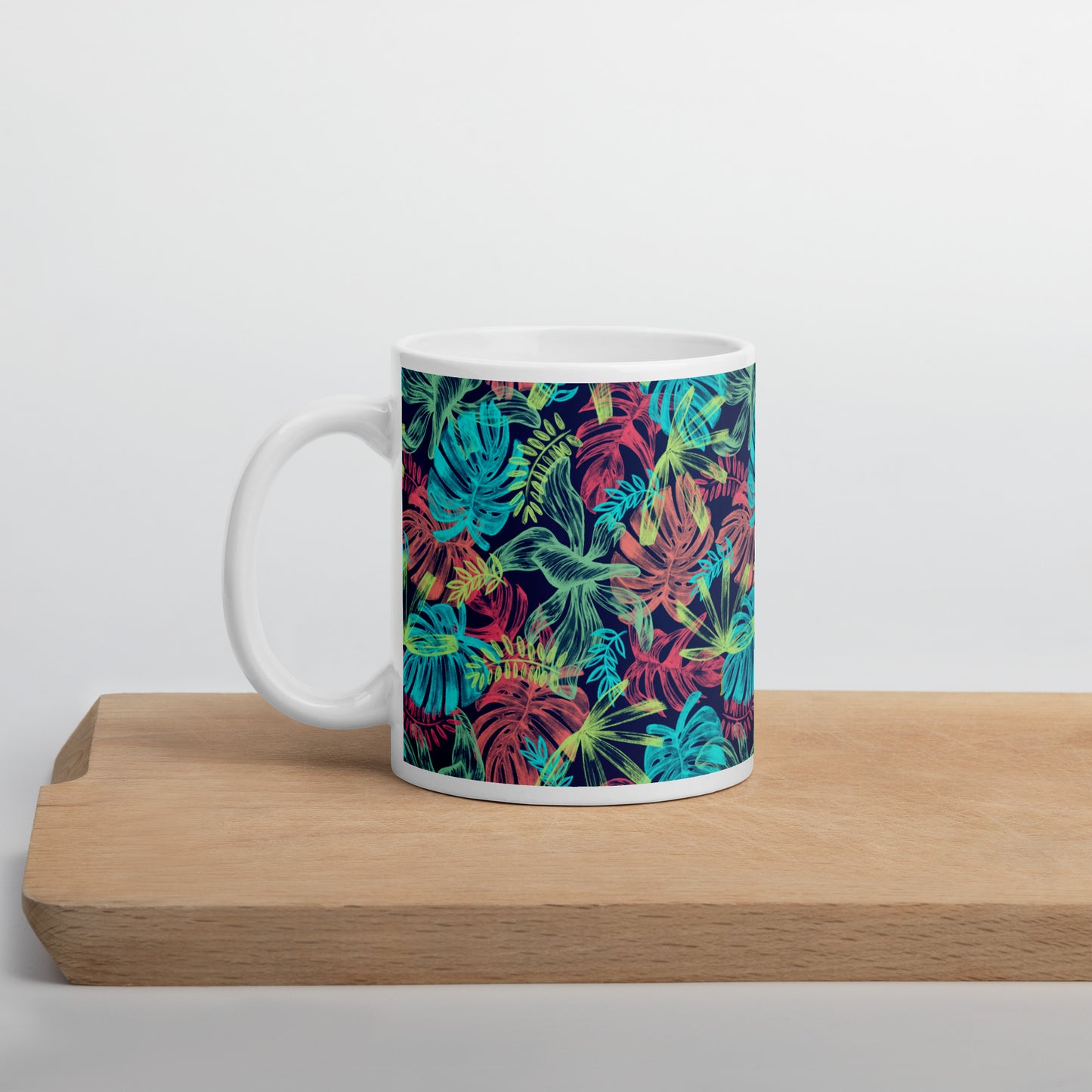 White glossy mug