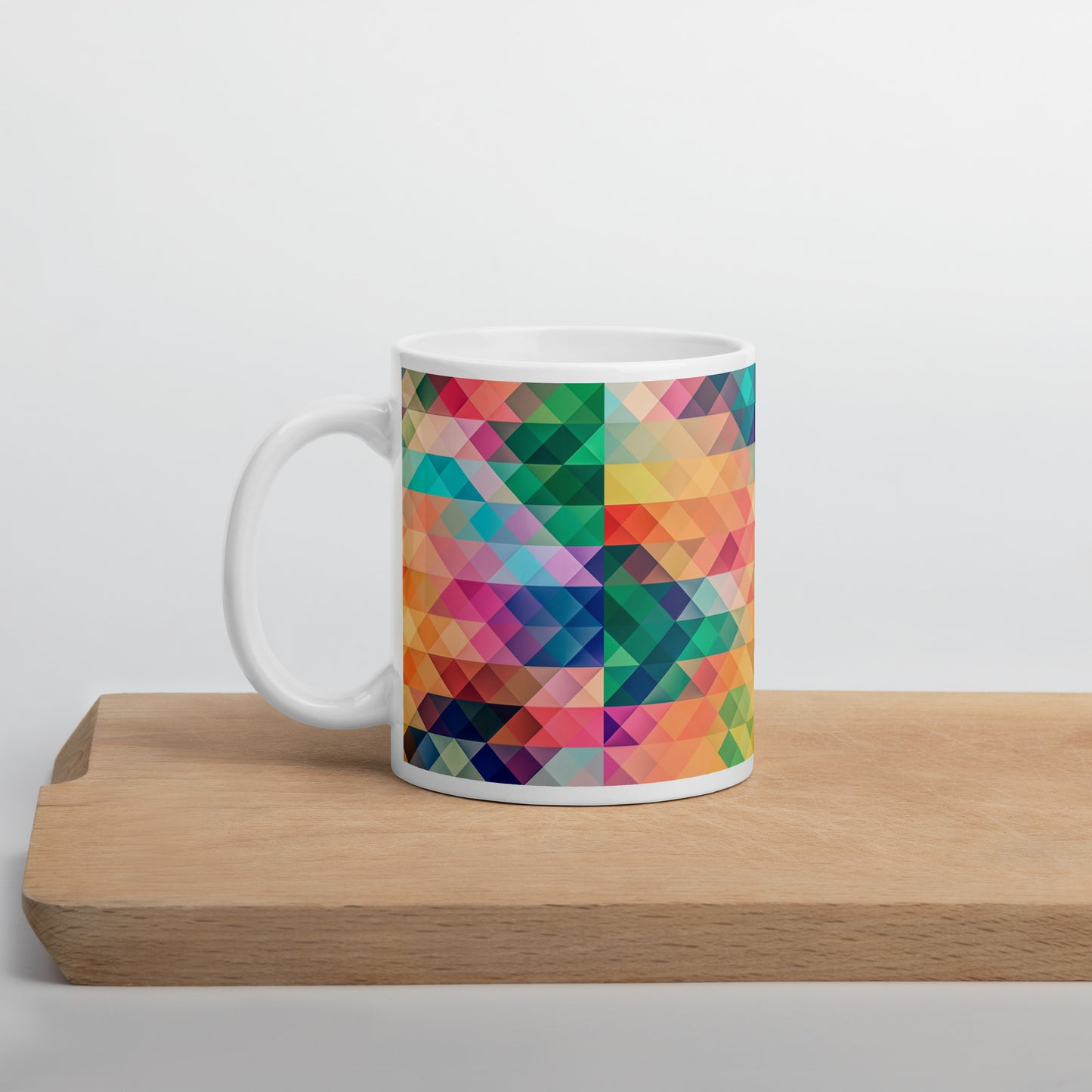 White glossy mug