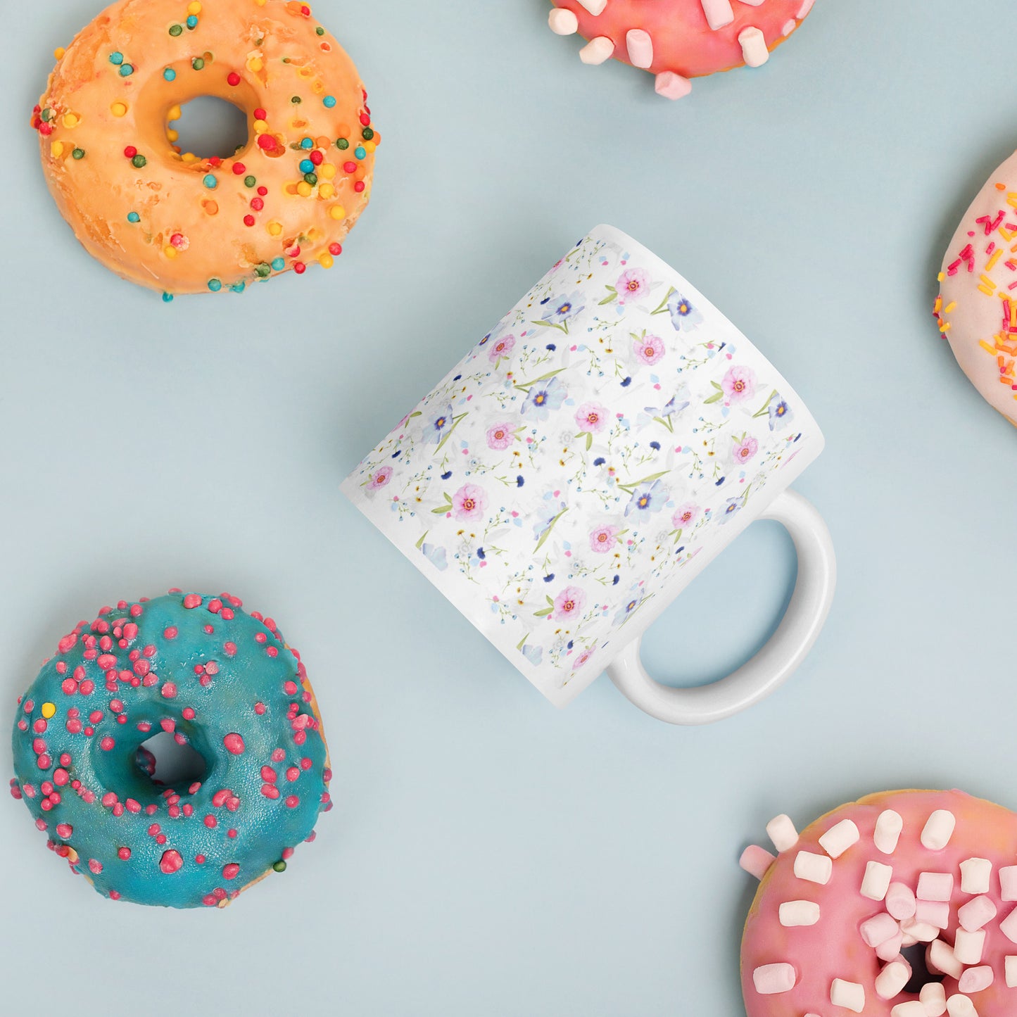 White glossy mug