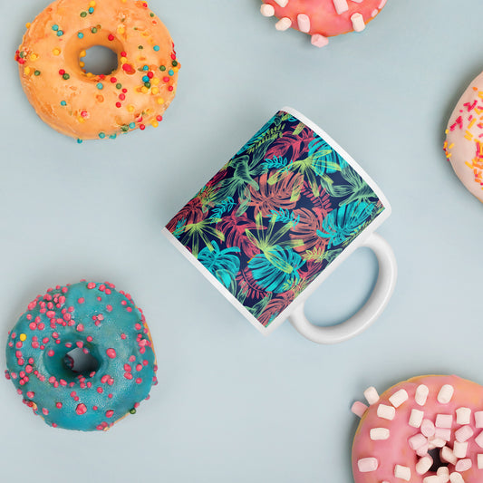 White glossy mug