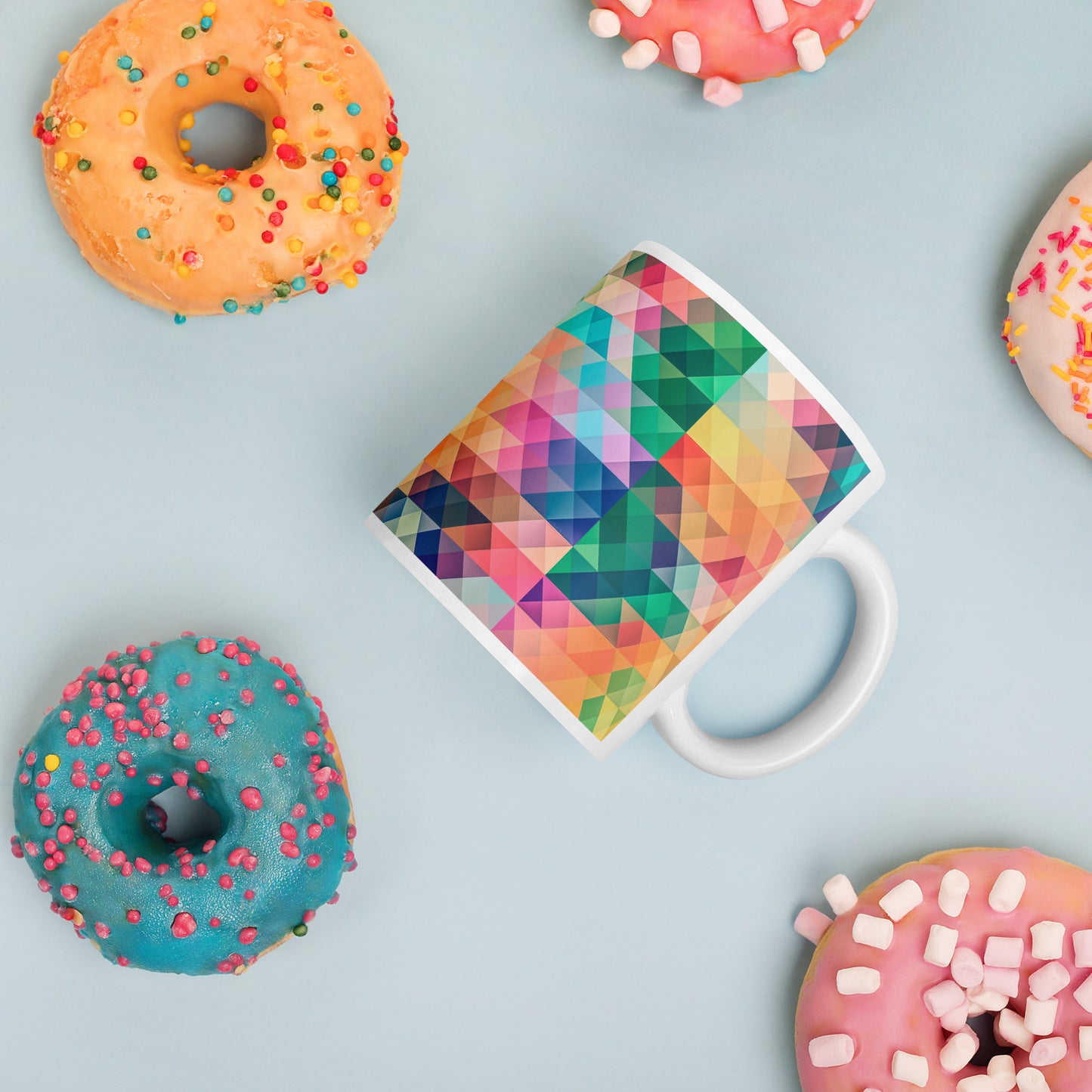 White glossy mug