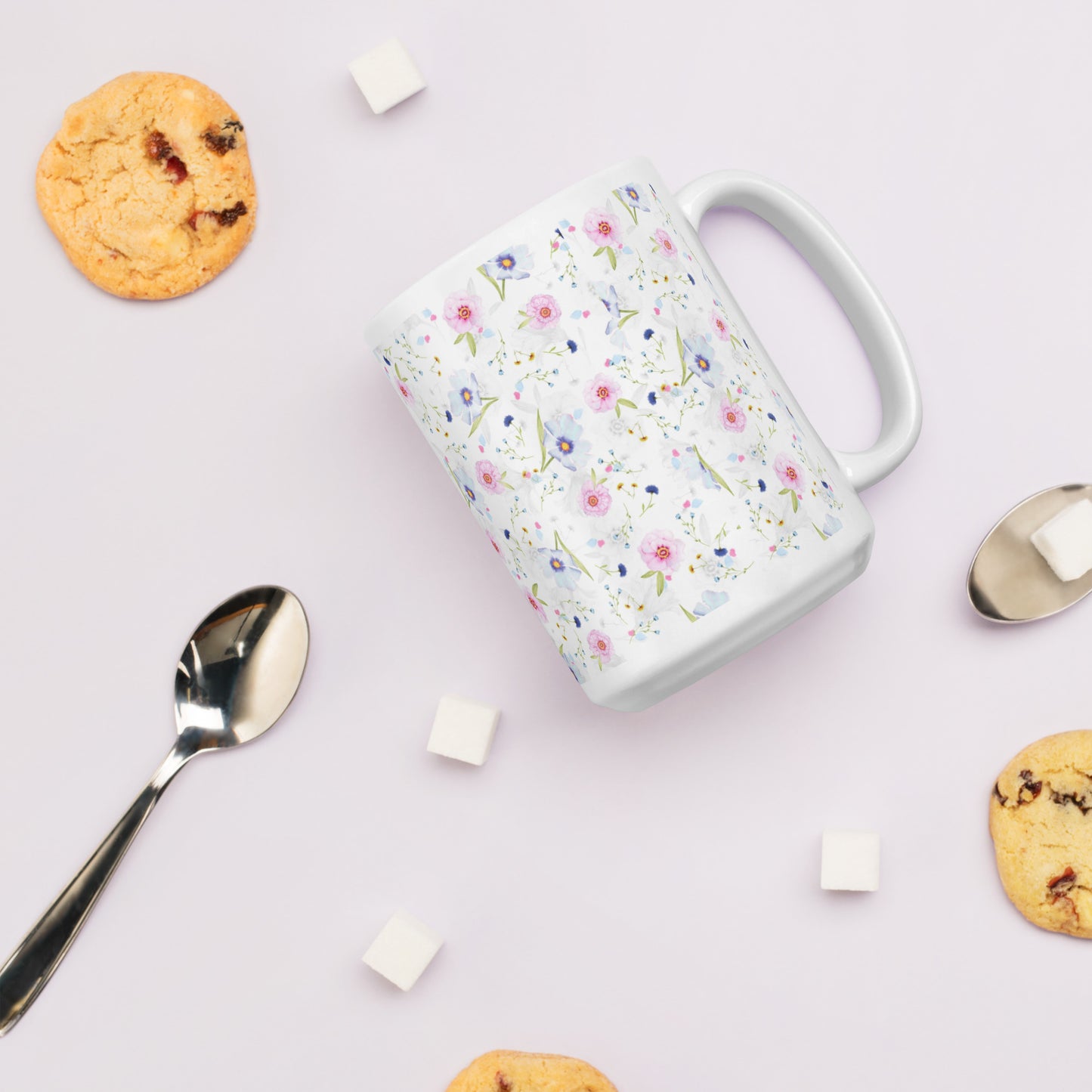 White glossy mug