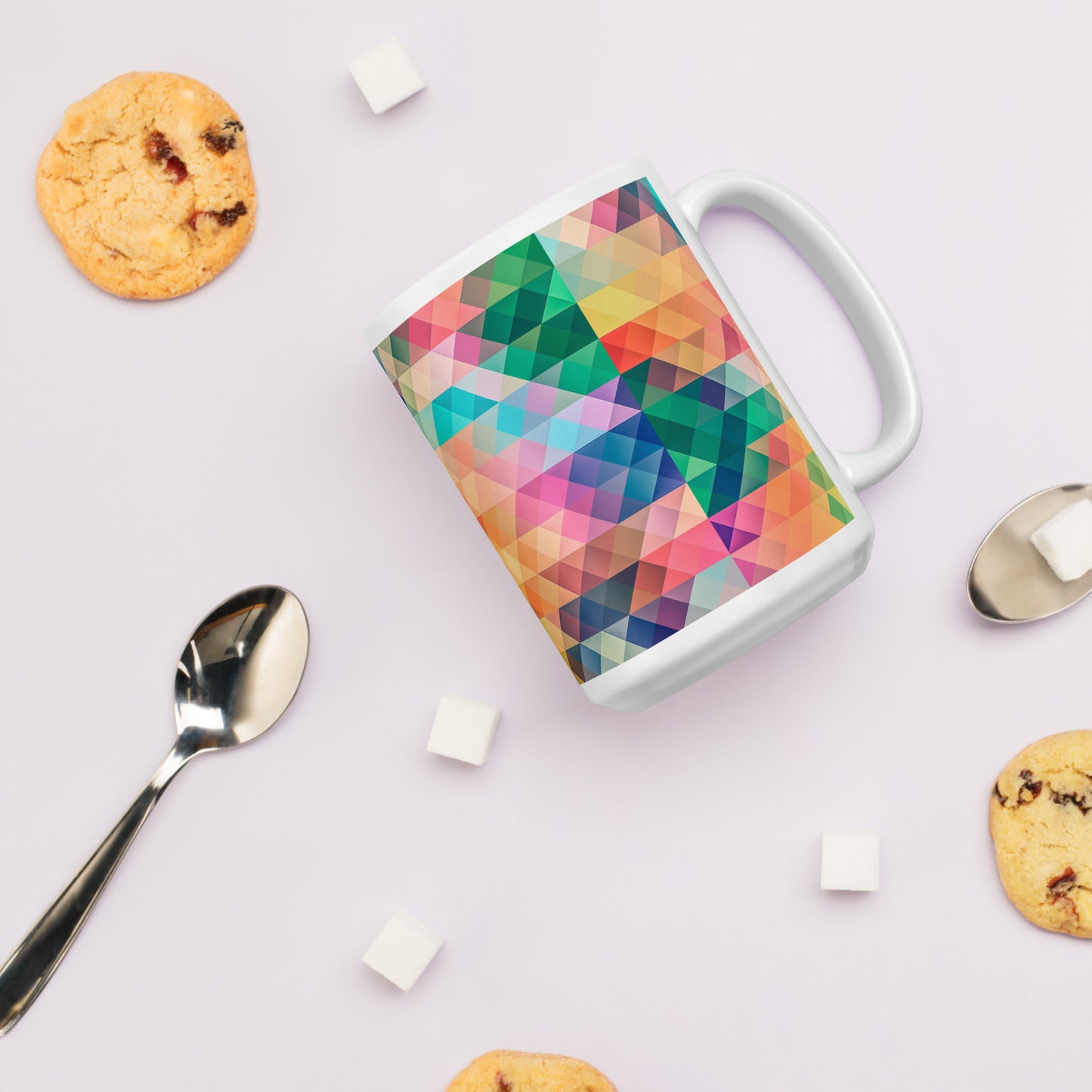 White glossy mug