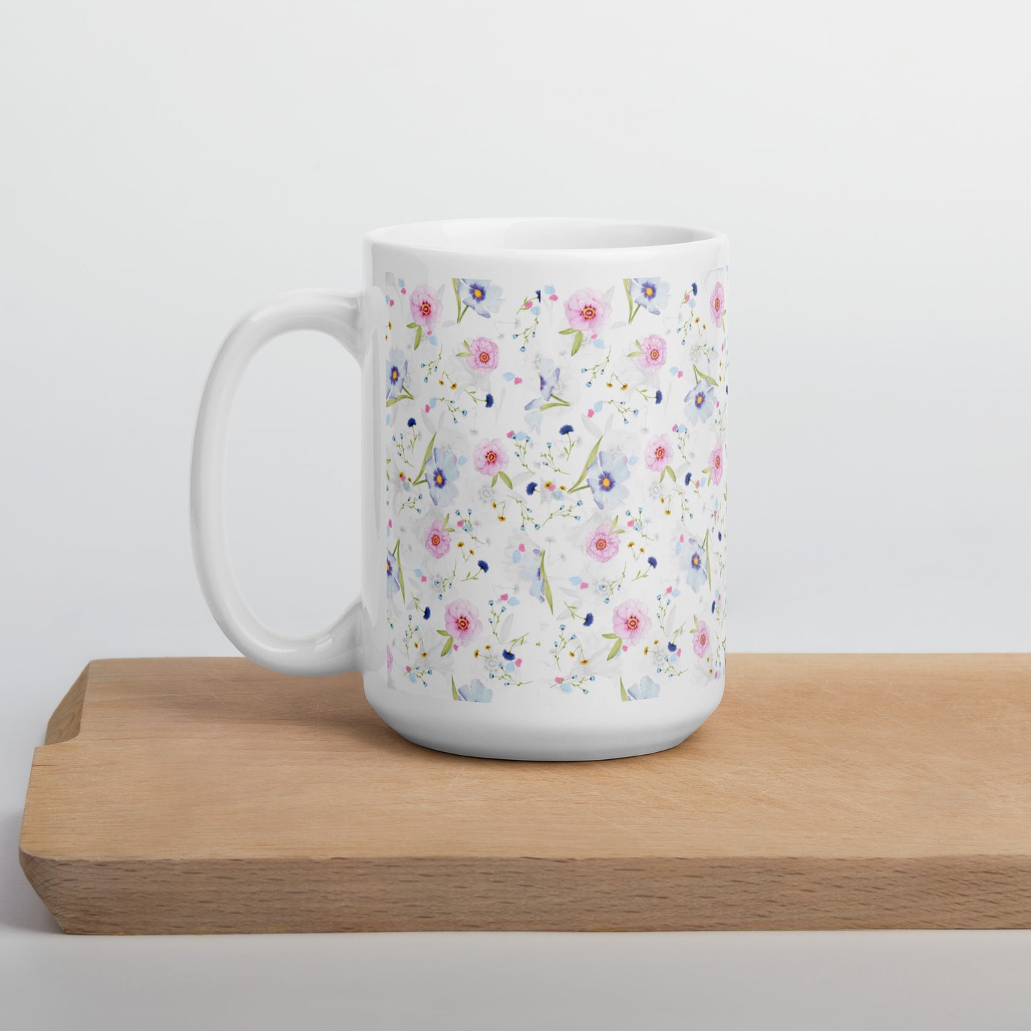 White glossy mug
