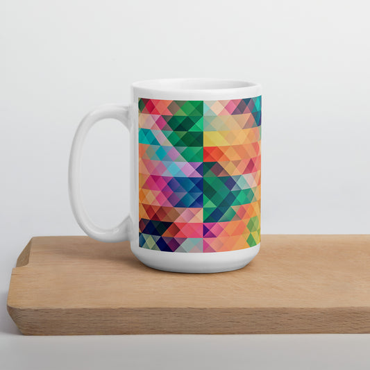 White glossy mug