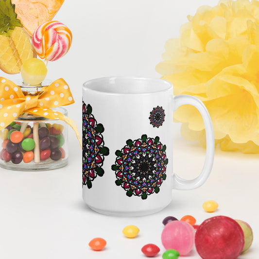 White glossy mug