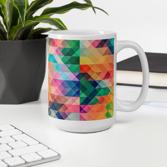 White glossy mug