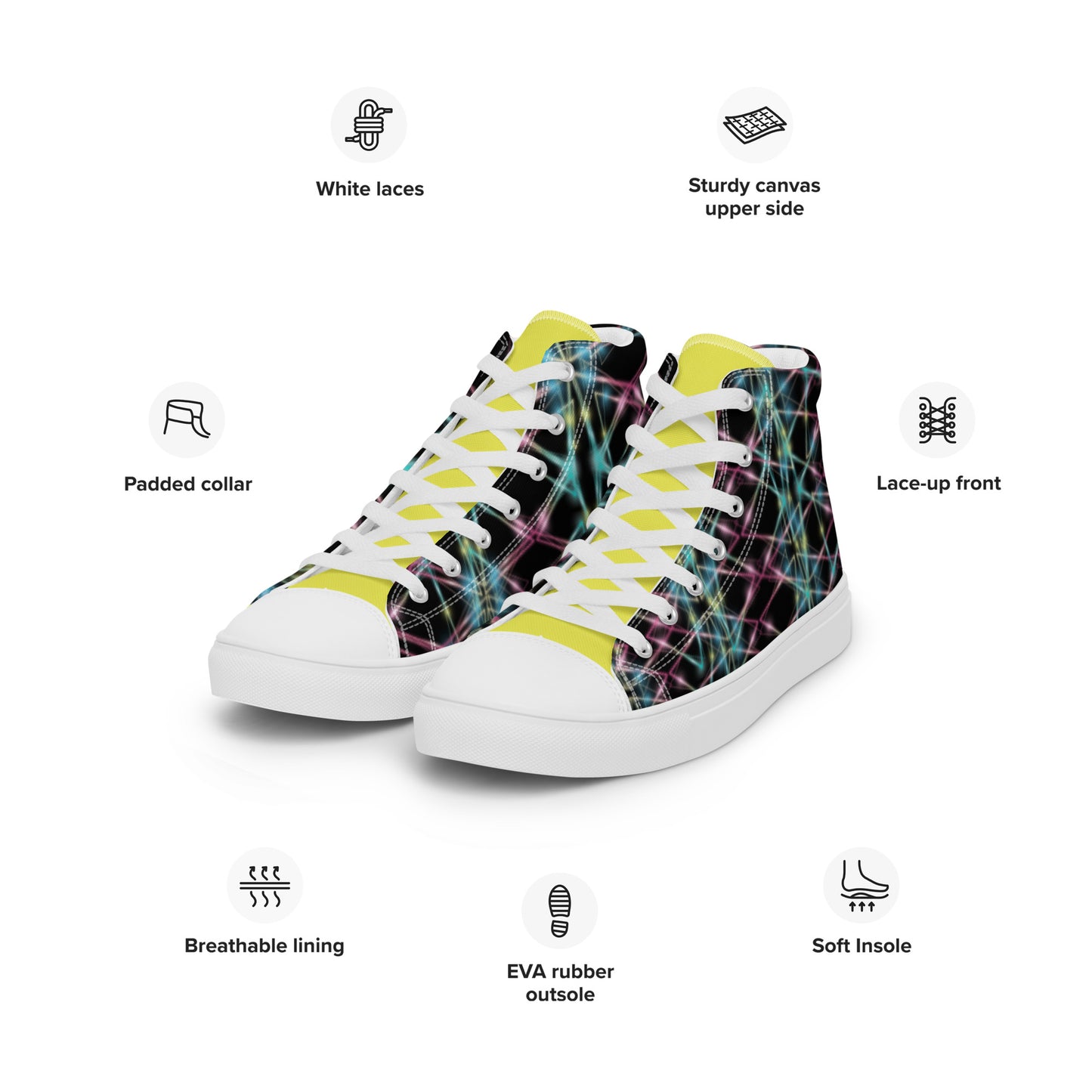 Women’s high top canvas shoes