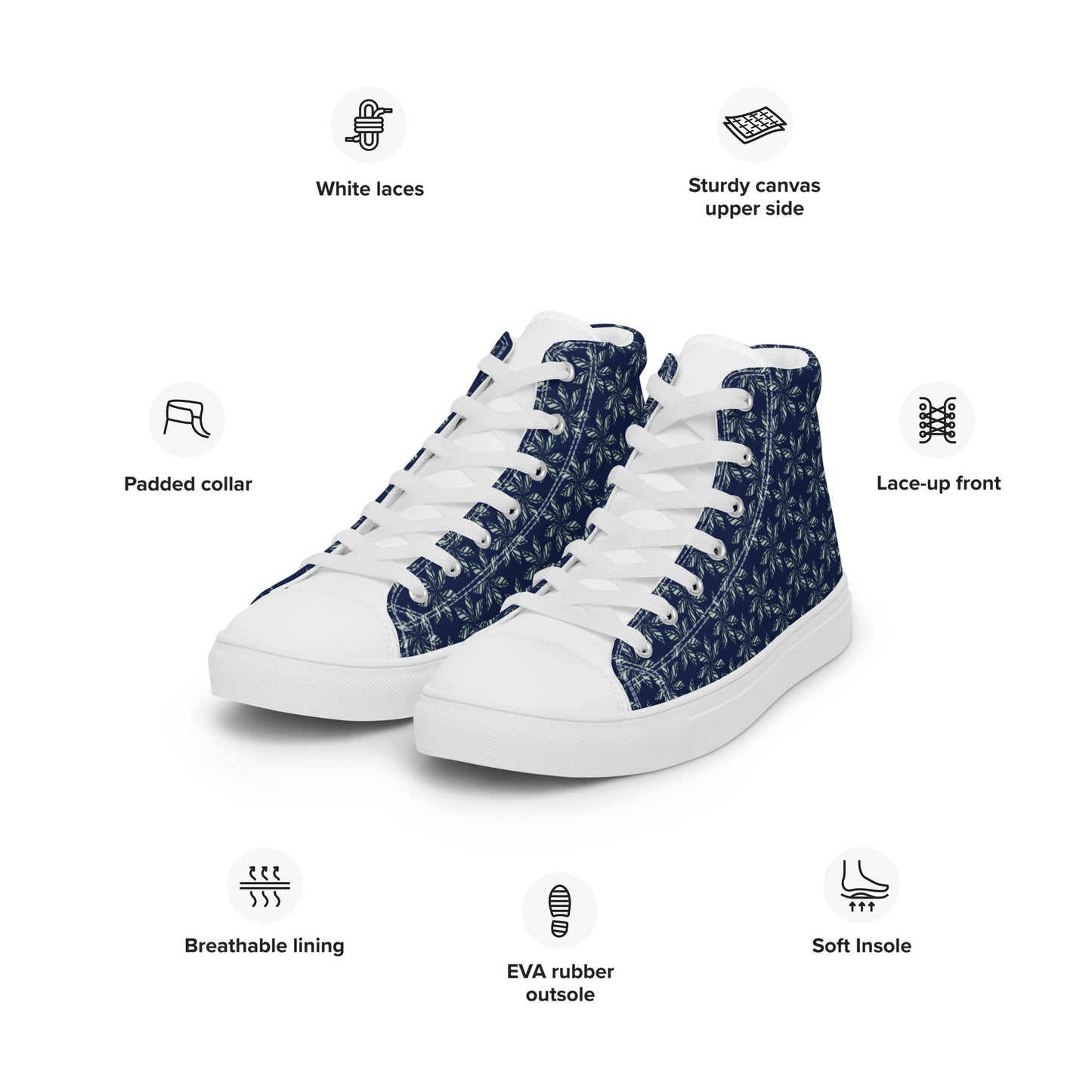 Women’s high top canvas shoes