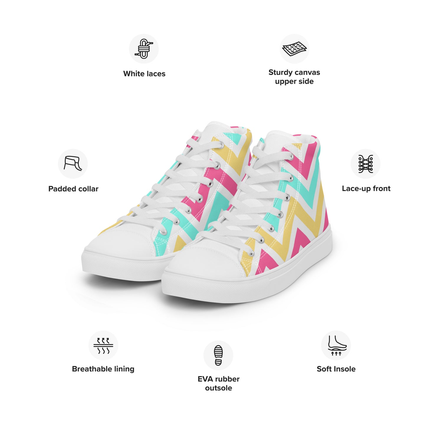 Women’s high top canvas shoes