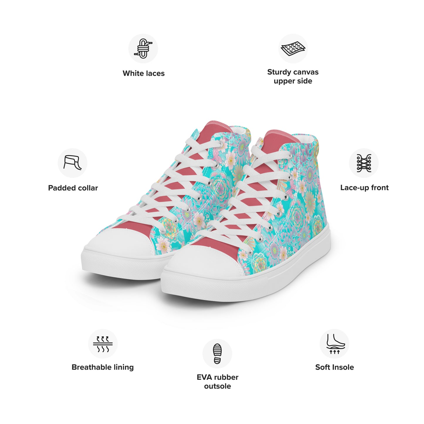 Women’s high top canvas shoes